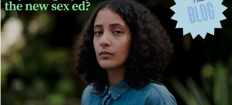 Young person staring at the camera.